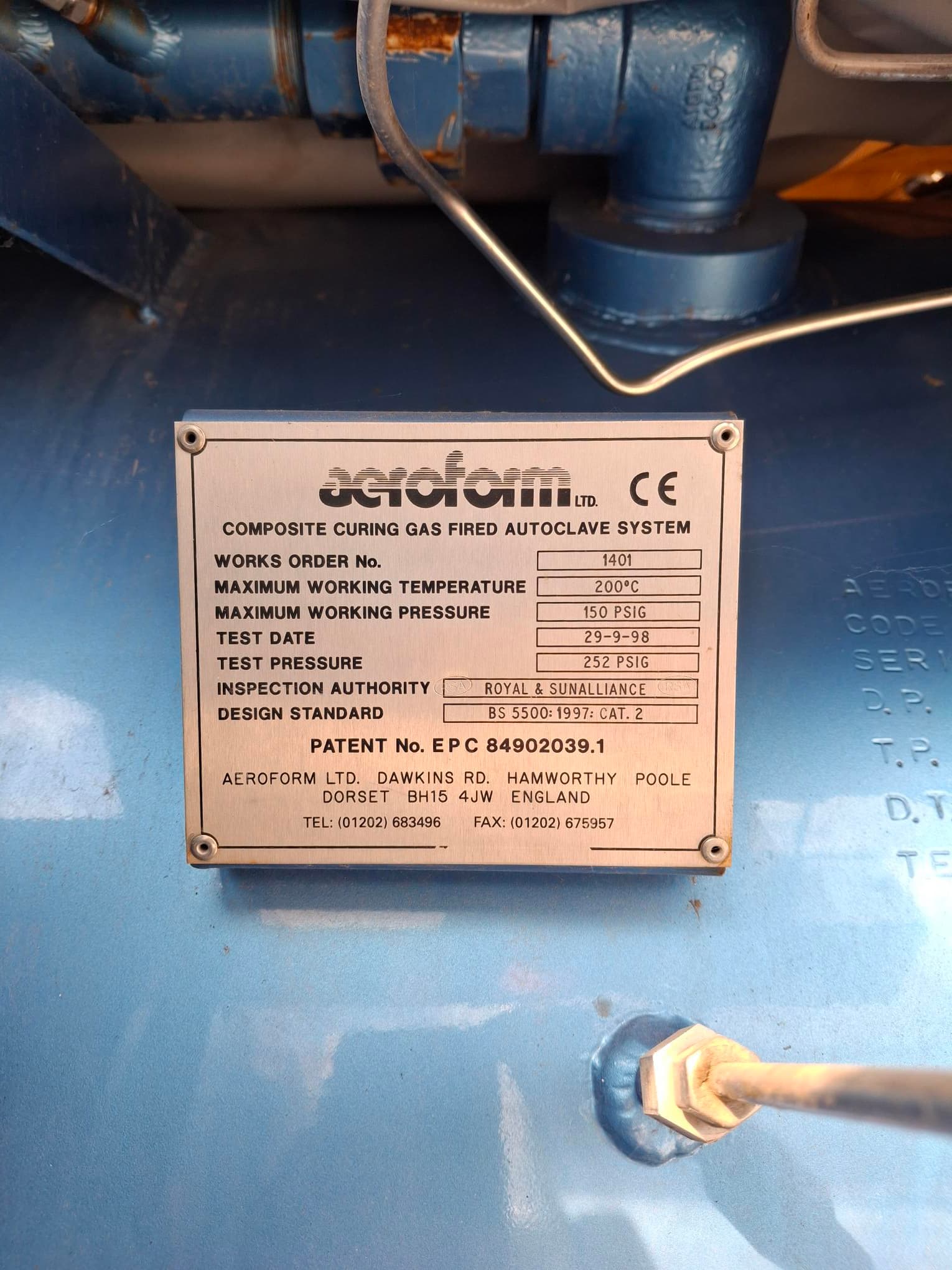 Autoclave - 4m x 2.5m machinery photograph